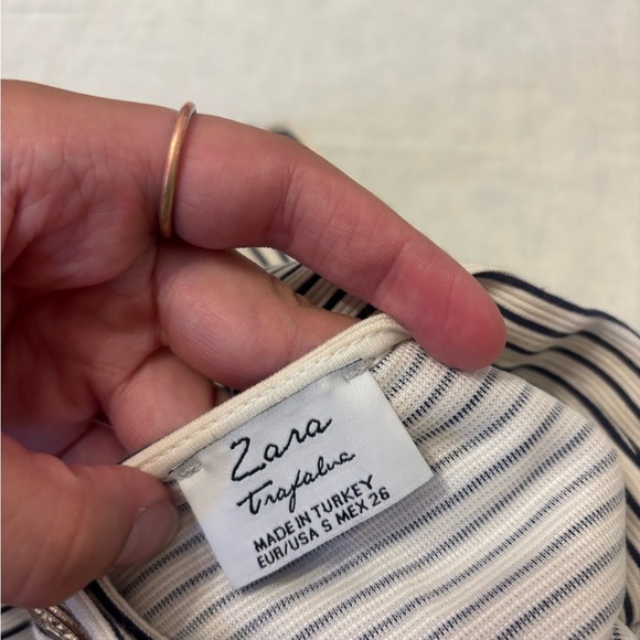 Zara Striped Blouse Tank Small - Picture 5 of 5